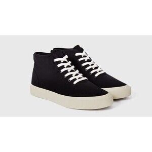 New Everlane Canvas High Top Sneakers Black PLMMID 0621 Size 7 Men, 9 Women